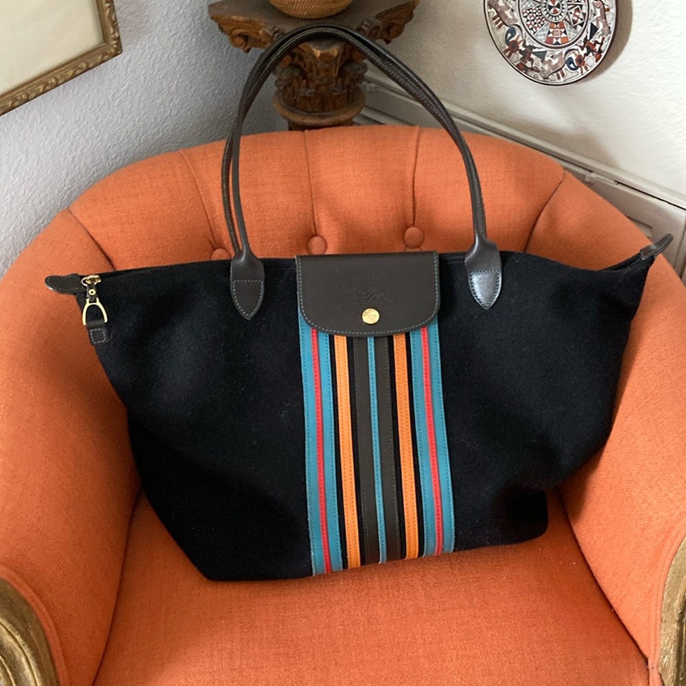 Longchamp Modele Depose’ Black Bag
